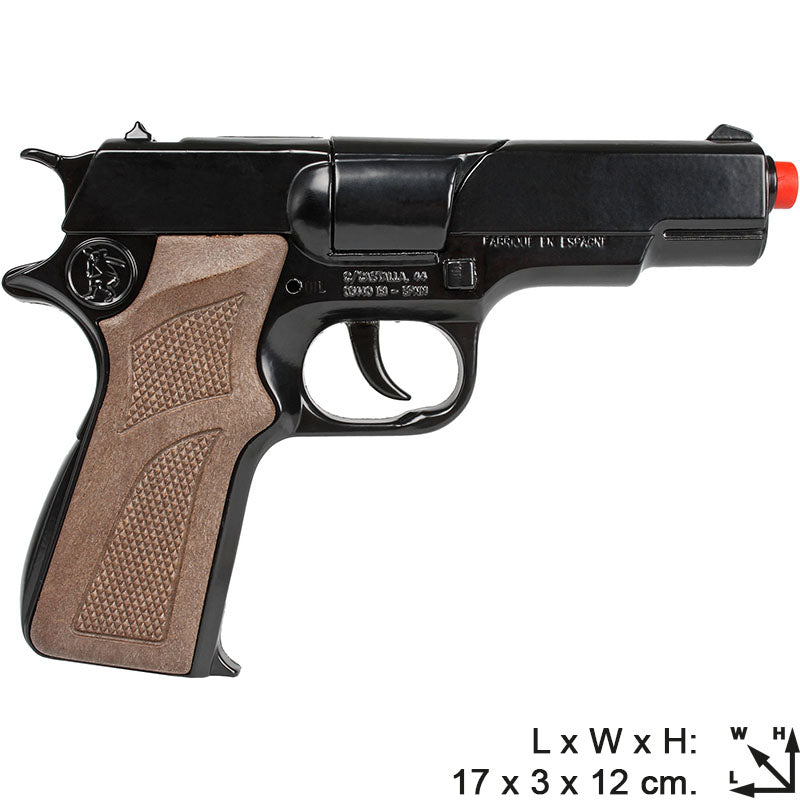 Pistola Police Die Cast Metal Gonher 8 Tiros (Gonher ref 125/6)