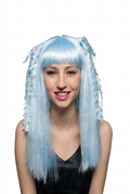 Peluca Party Wigs Azul Larga con Rizos Sanromá