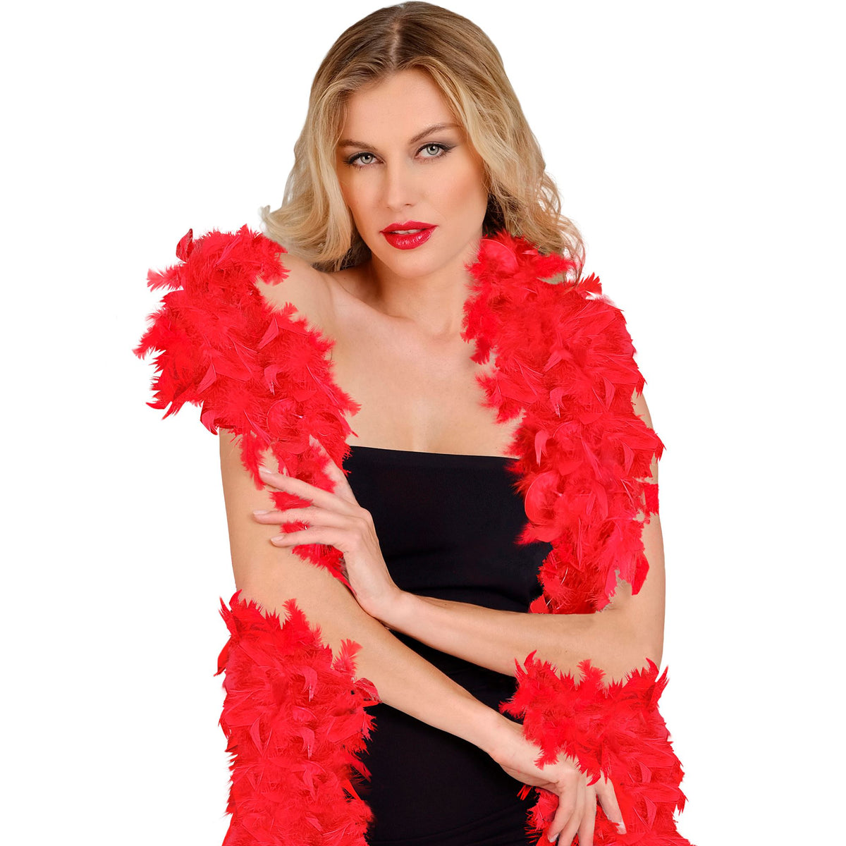 Boa Roja Plumas