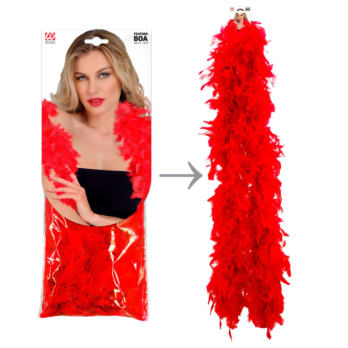 Boa Roja Plumas