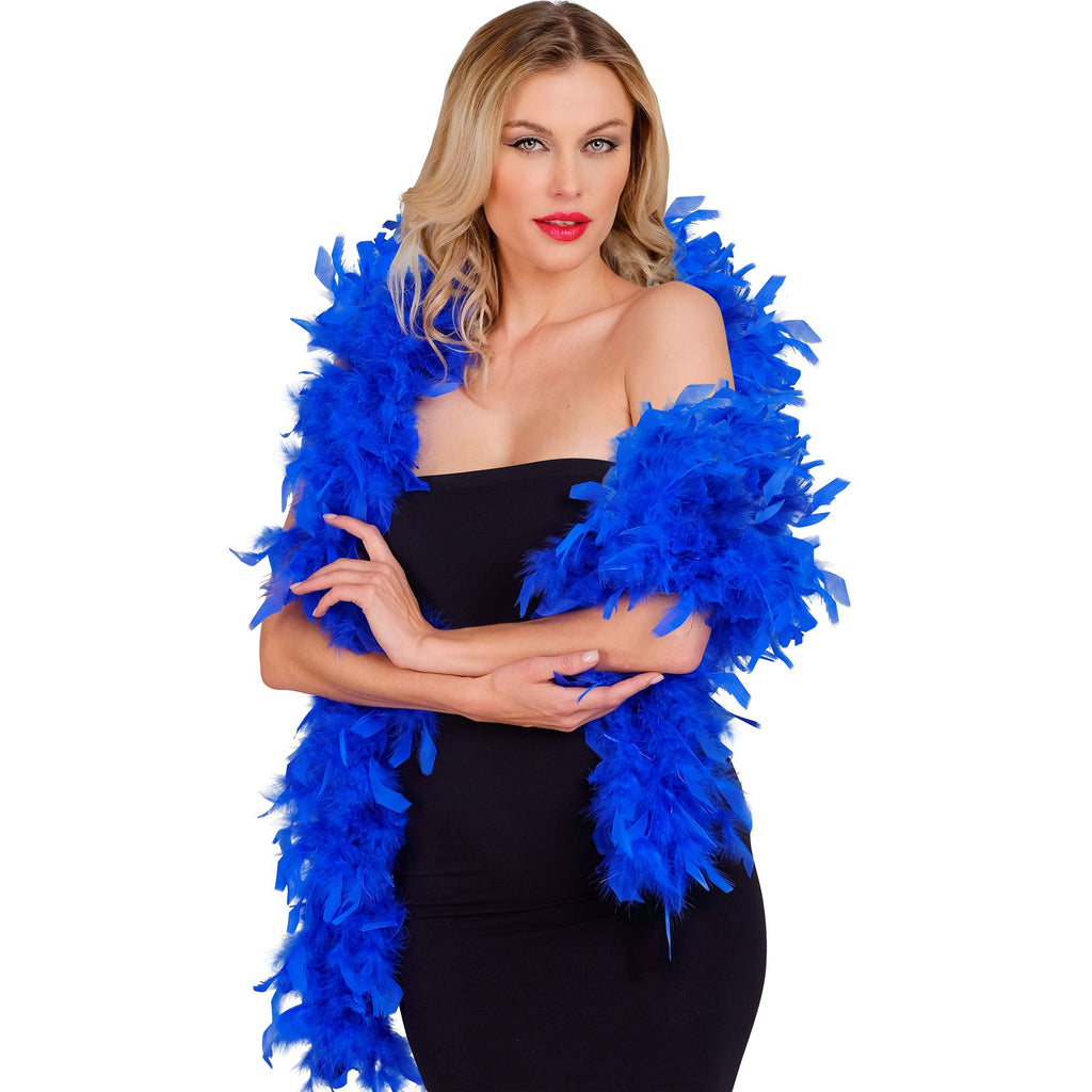 Boa de Plumas Turquesa