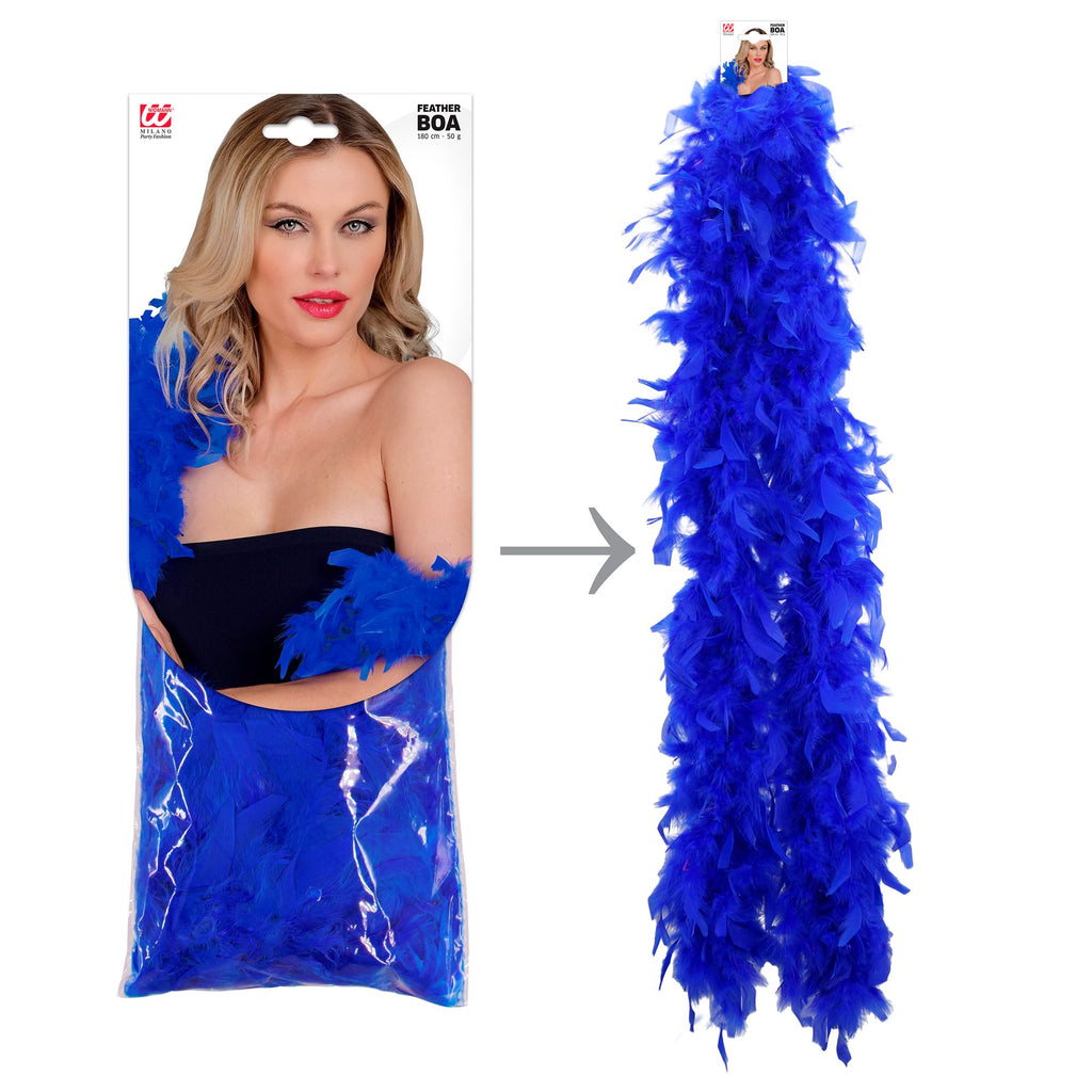 Boa de Plumas Turquesa