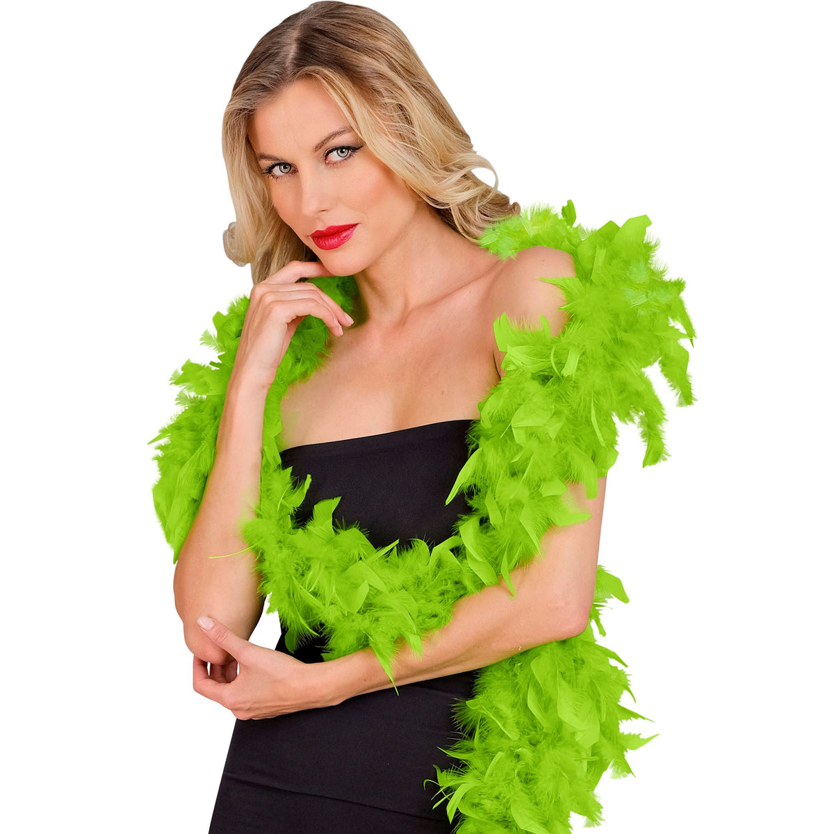 Boa de Plumas Verde Lima