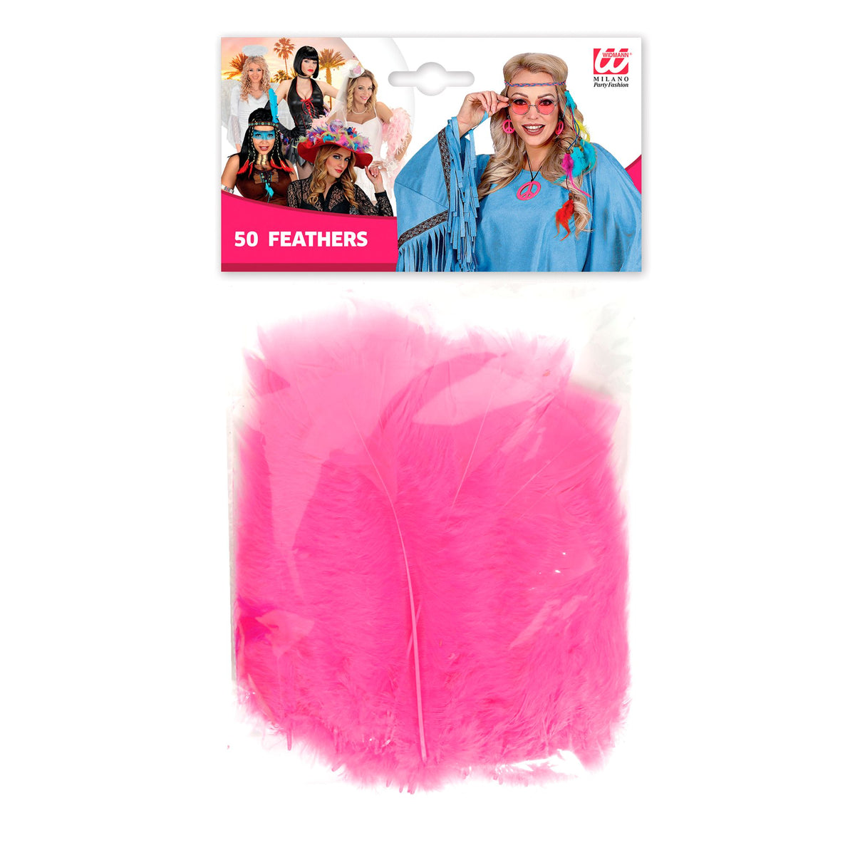Pack 50Plumas Rosa Oscuro.