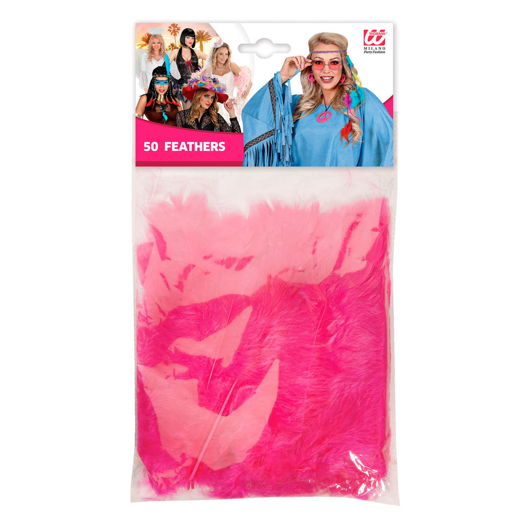 Pack 50 Plumas Fucsia para Disfraz