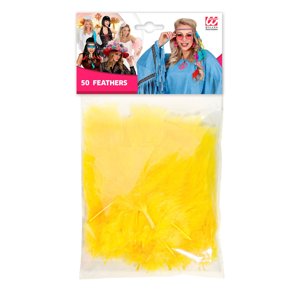 Pack 50 Plumas Amarillas.