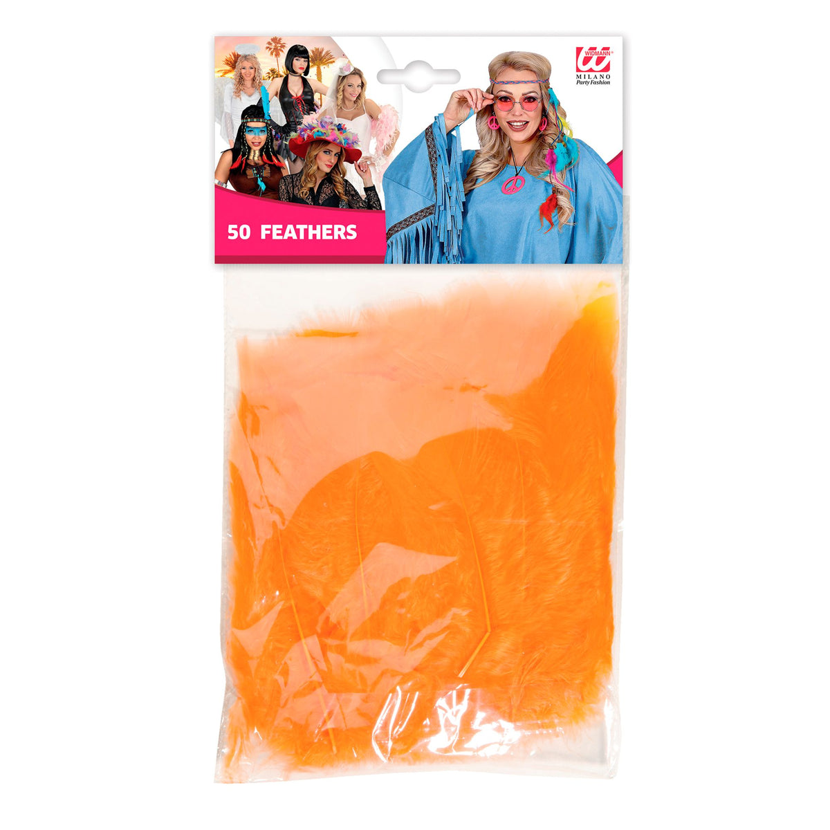 Pack 50 Plumas Naranjas.