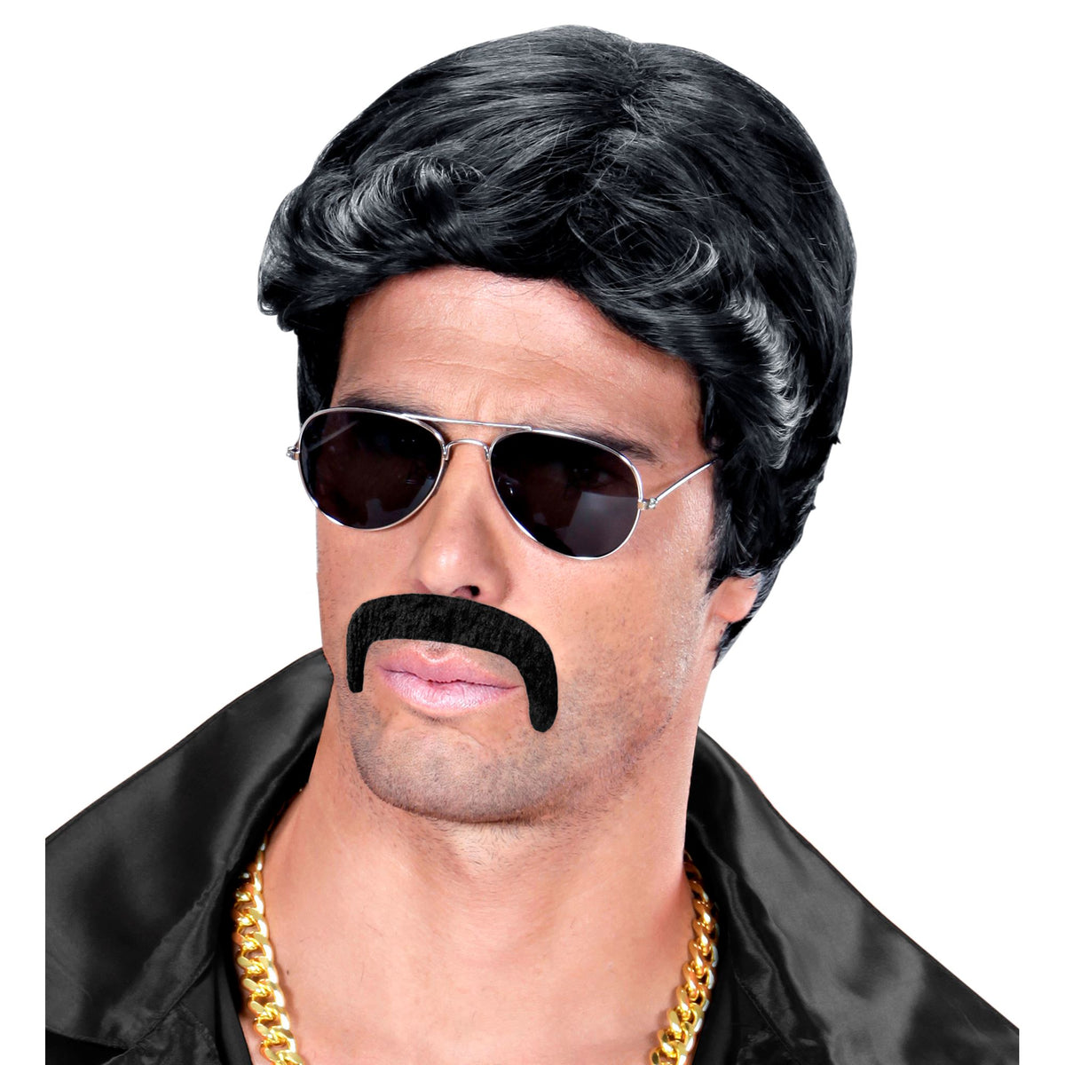 Bigote Negro Fino para Disfraz