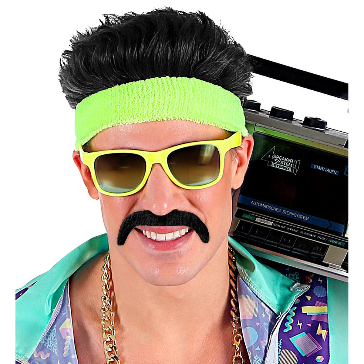 Bigote Negro Fino para Disfraz