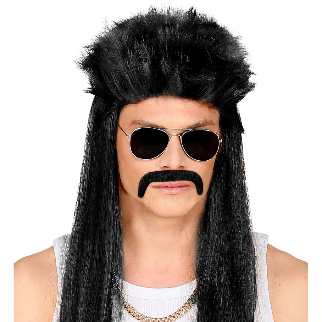 Bigote Negro Fino para Disfraz