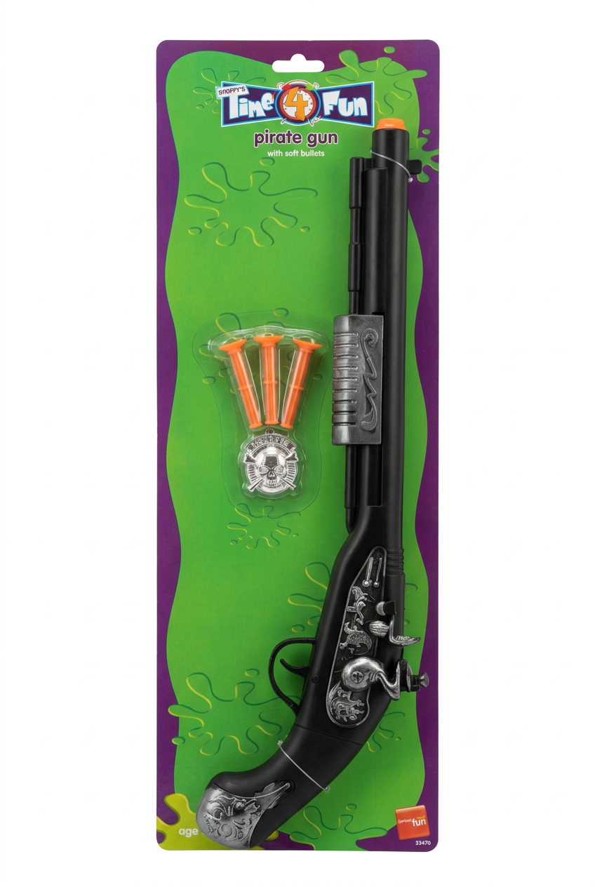 Set Pistola Pirata con Dardos Time 4 Fun