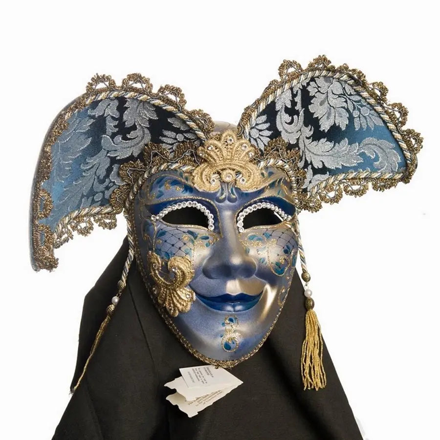 Blue Venetian Mask with Swarovski