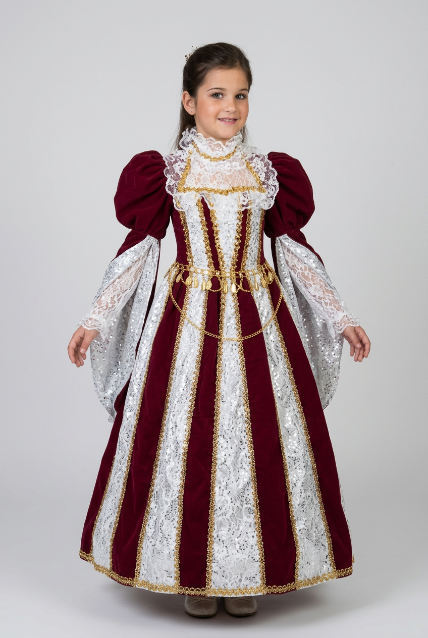 Disfraz Dama Medieval Elegante Infantil