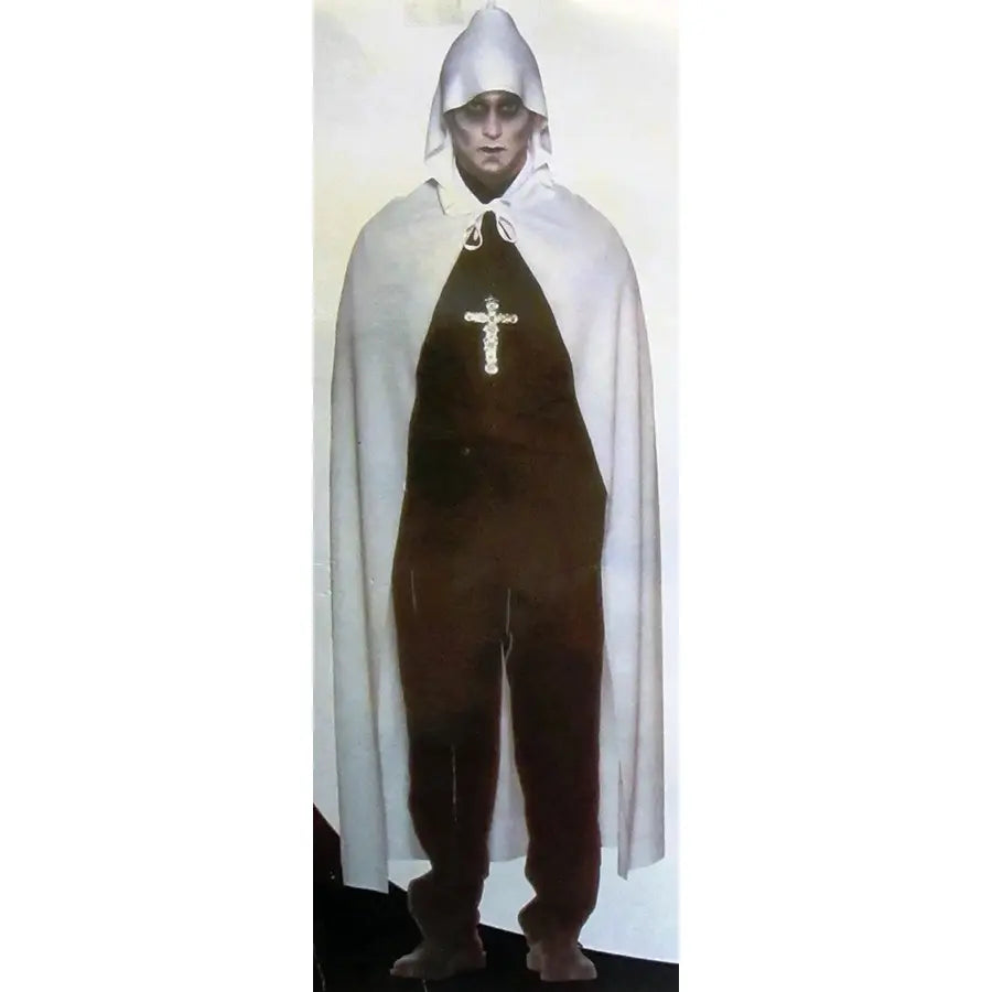 Disfraz Capa Blanca Con Capucha Tran