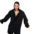 Camisa Medieval Negra Hombre — Confección Artesanal