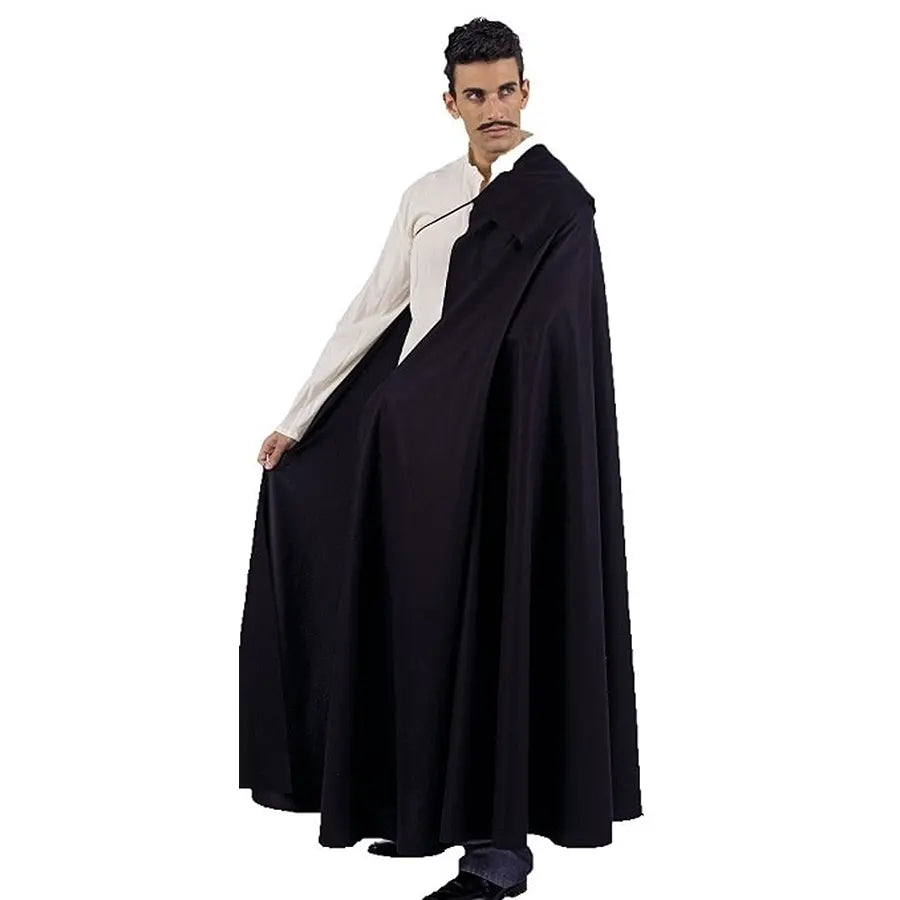 Capa Don Diego Adulto – Clásica Capa Negra De Disfraz