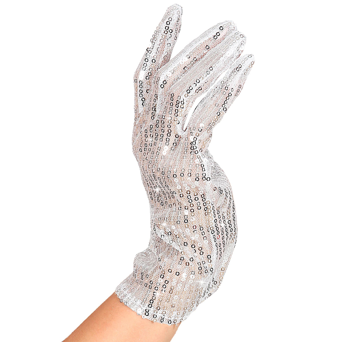 Guantes de Lentejuelas Plata