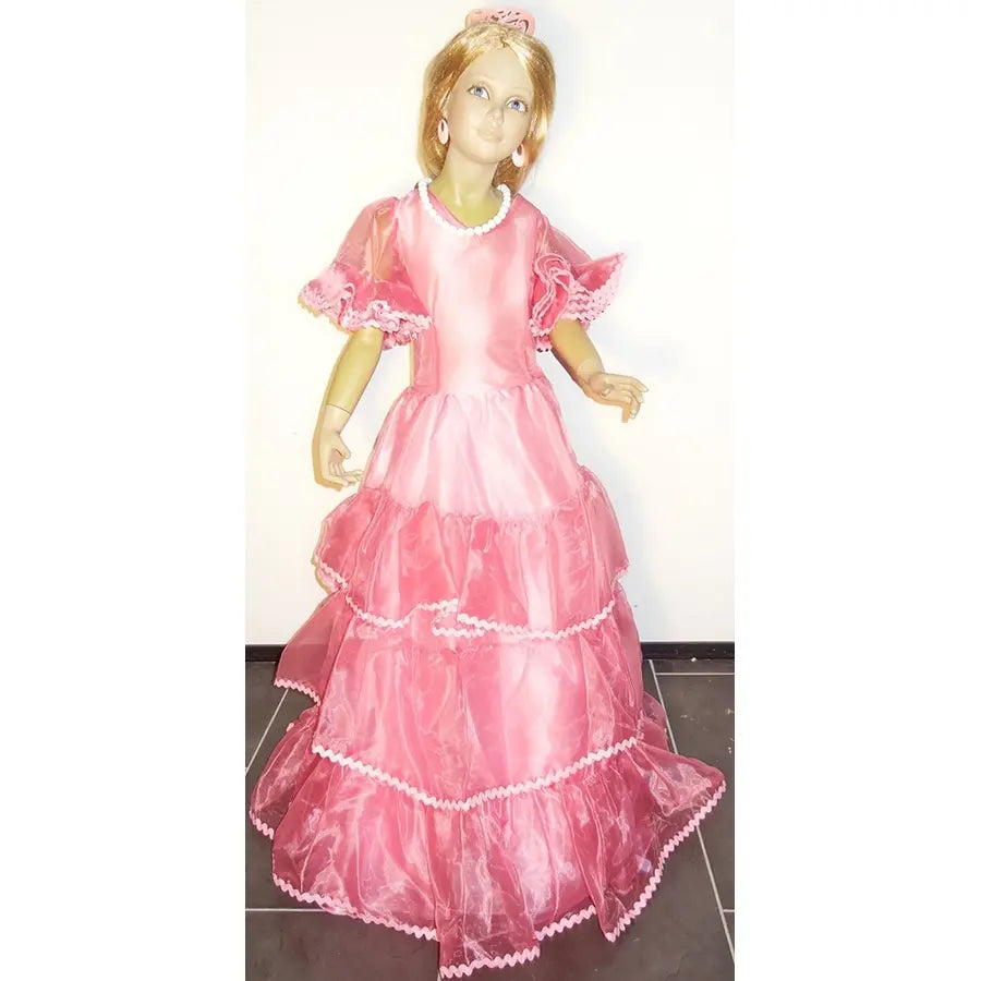 Traje de Sevillana Infantil Bulerias Rosa