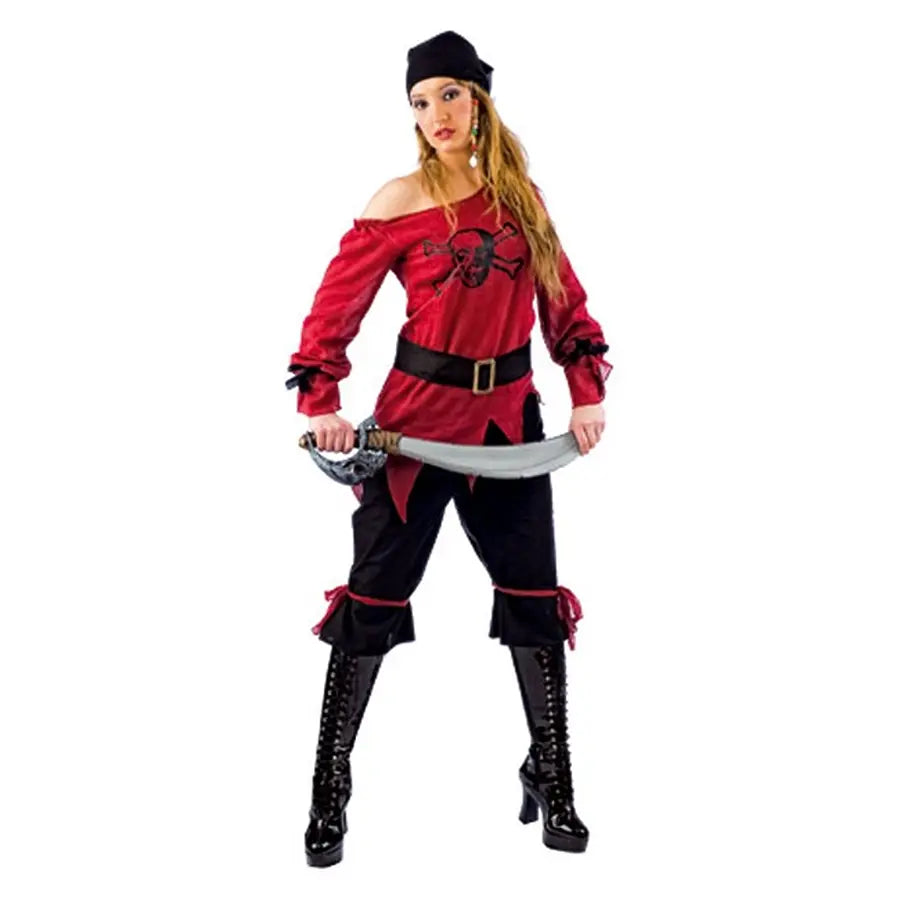 Disfraz Pirata Calavera Adulto – Traje Corsario Para Mujer
