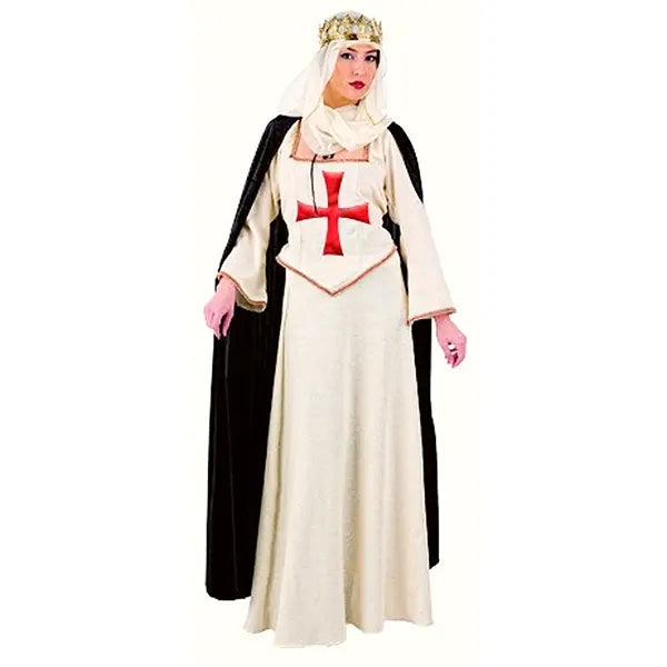 Disfraz Señora Del Temple Medieval Adulto – Traje Templario Femenino