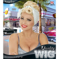 Blonde Pin Up Wig With Scarf.