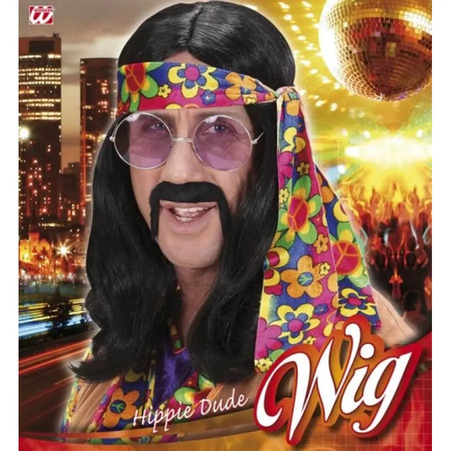 Peluca Hippie Morena.