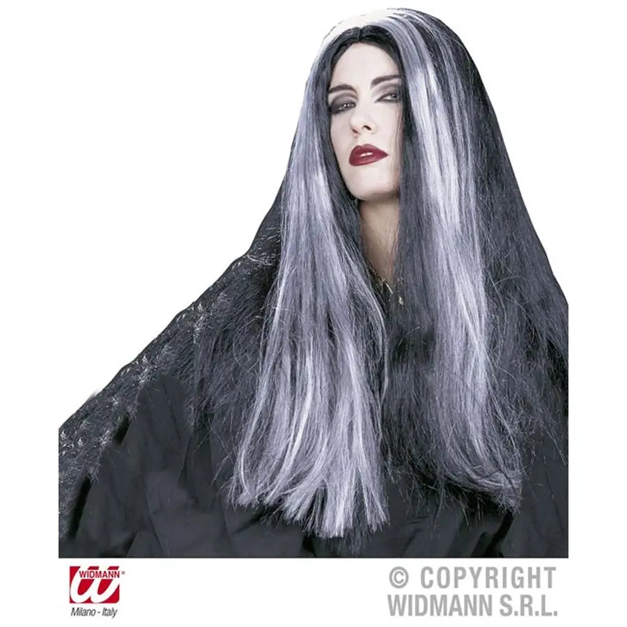 Peluca Morticia Addams Adulto