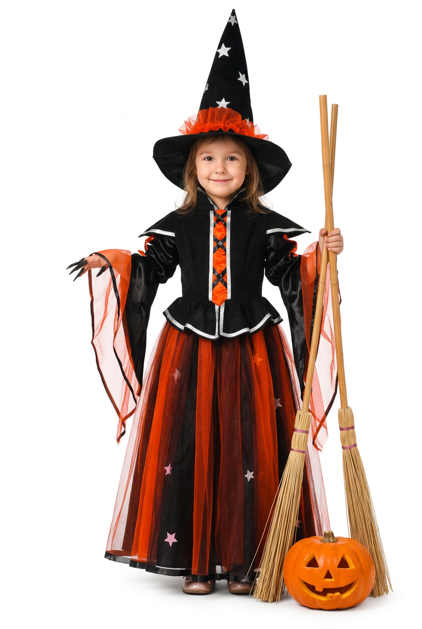 Disfraz Bruja de Lujo Infantil