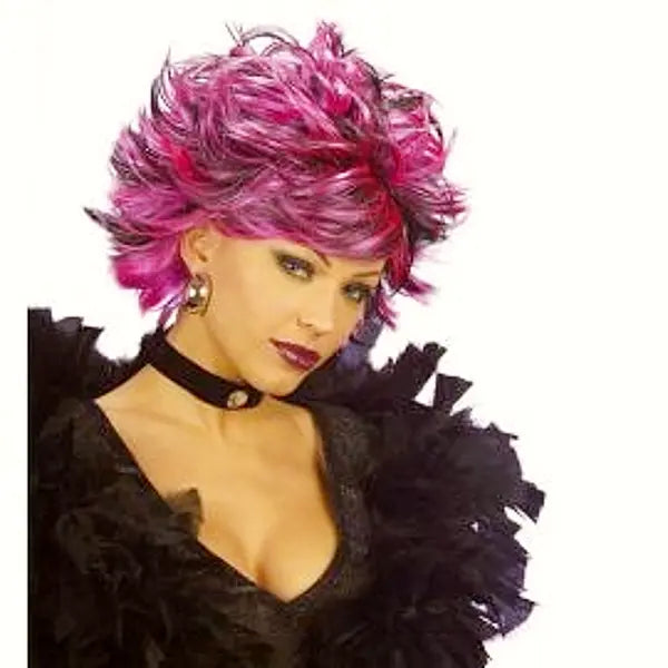 Peluca de Mechas Coloridas – Accesorio de Disfraz