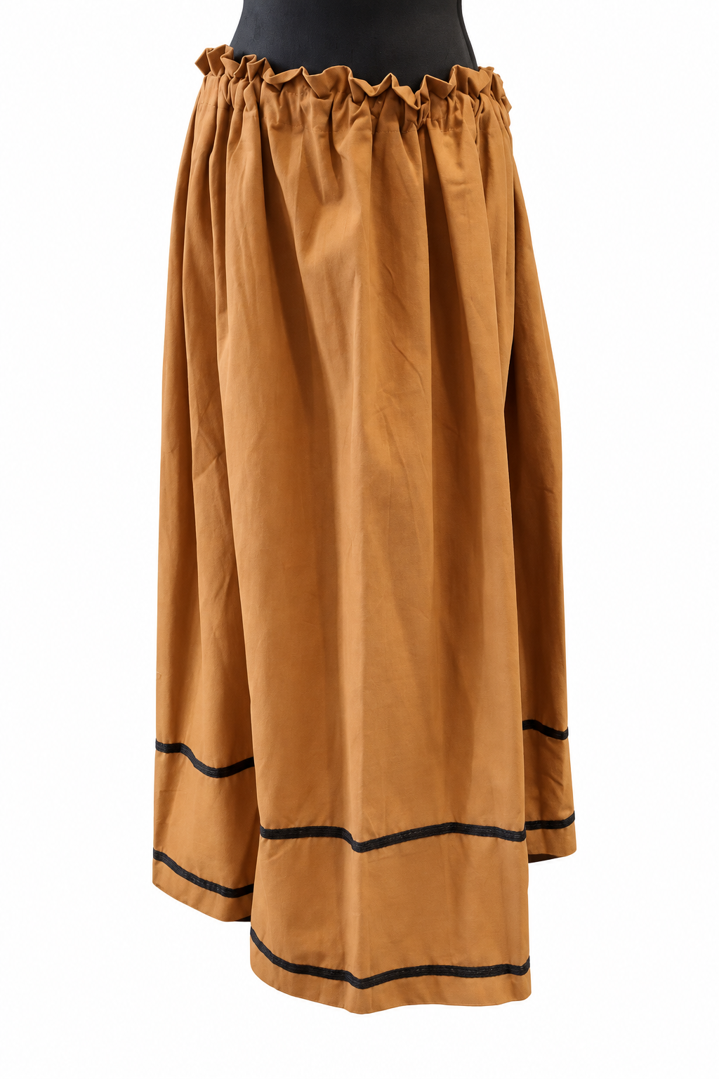 Medieval Orange Skirt with Artisanal Embroidery M63