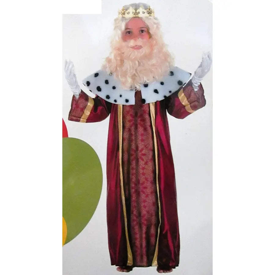 Disfraz Rey Melchor Infantil M. Uno – Túnica Con Corona Para Niño