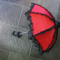 Sombrilla Encaje Negro-Rojo