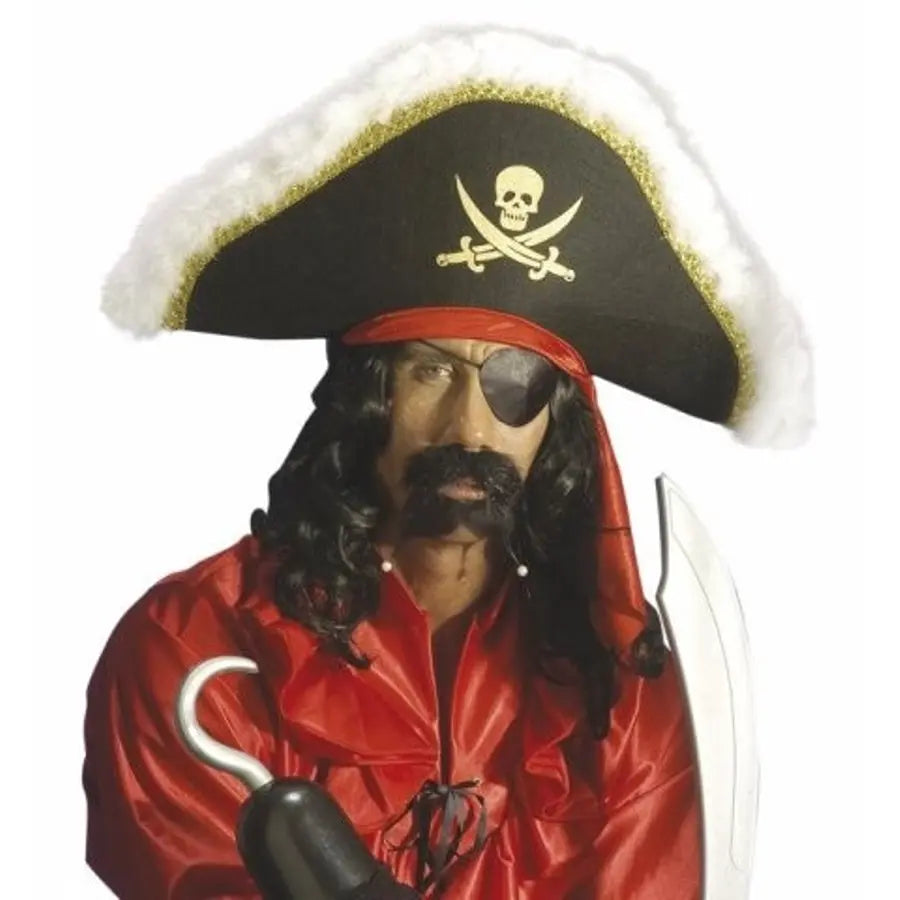Sombrero Pirata de Lujo con Cinta – Complemento para Disfraz
