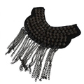 Hombrera Negra Artesanal con Tachuelas y Cadenas – Accesorio de Disfraz