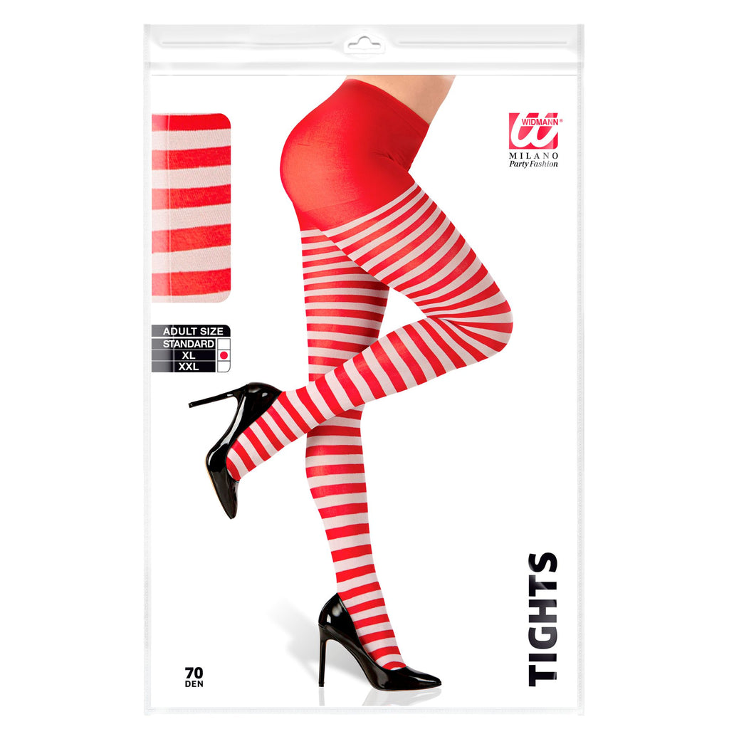 Medias Rayas Rojas y Blancas Infantil 70 Den