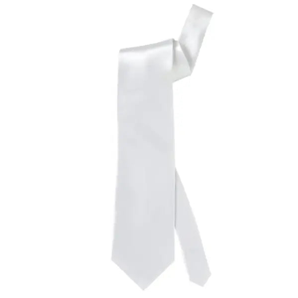 Set Corbata y Pajarita de Raso Blanca