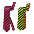 Corbata de Rayas Fluorescentes de Raso – Verde