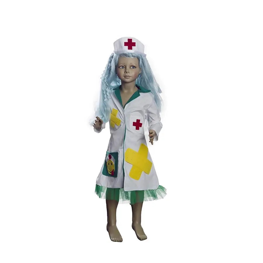 Kids' Nurse Costume – Dress and Cap for Girls