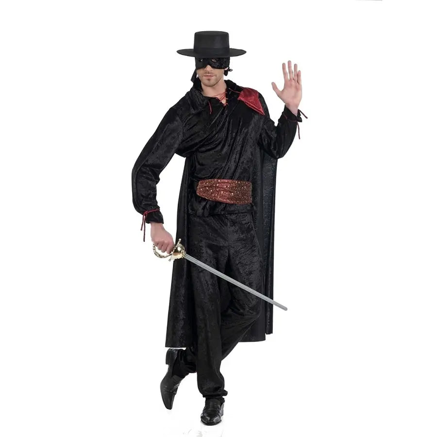 Disfraz El Zorro Adulto – Traje Clásico Del Héroe Enmascarado