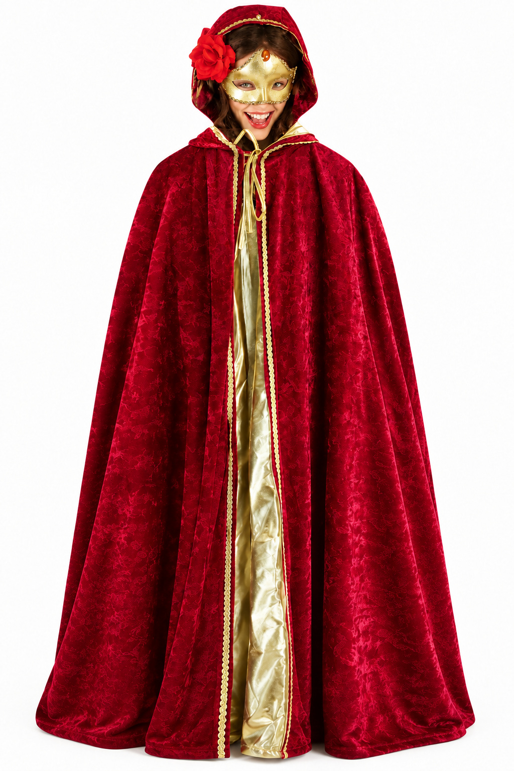 Red Velvet Cape Costume