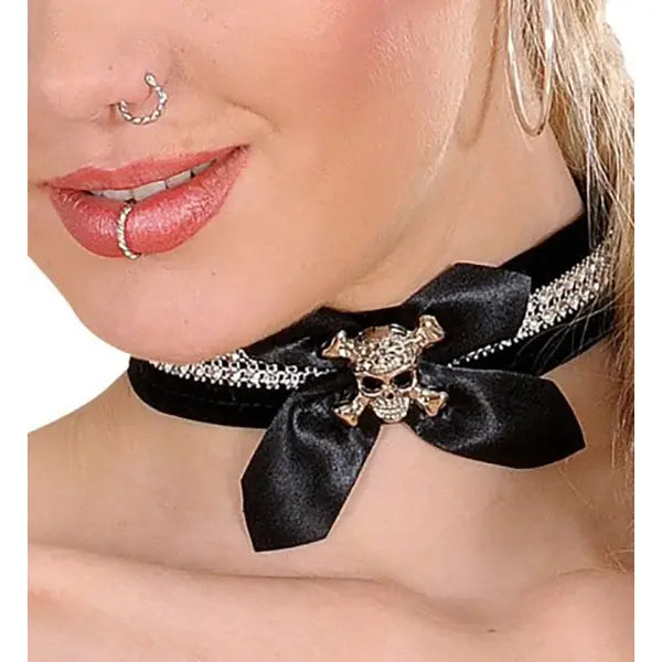 Collar Calavera Strass 01