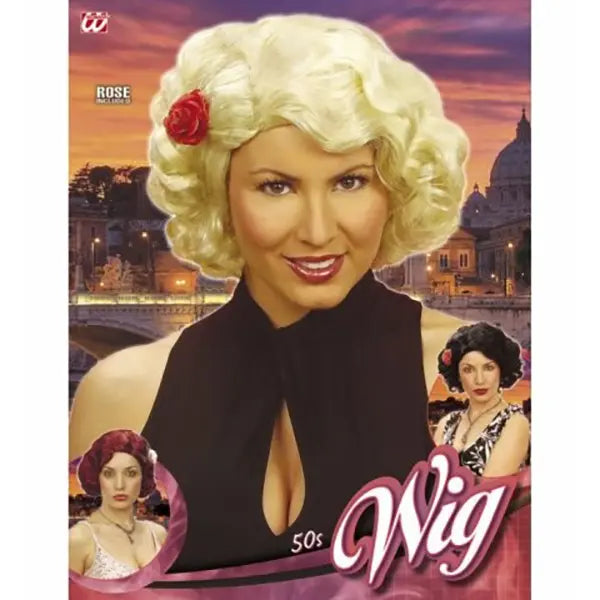 50s Wig with Rose