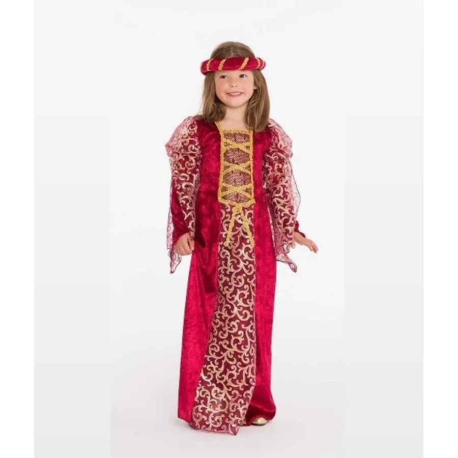 Medieval Princess Costume with Turban for Kids Sizes 6-10