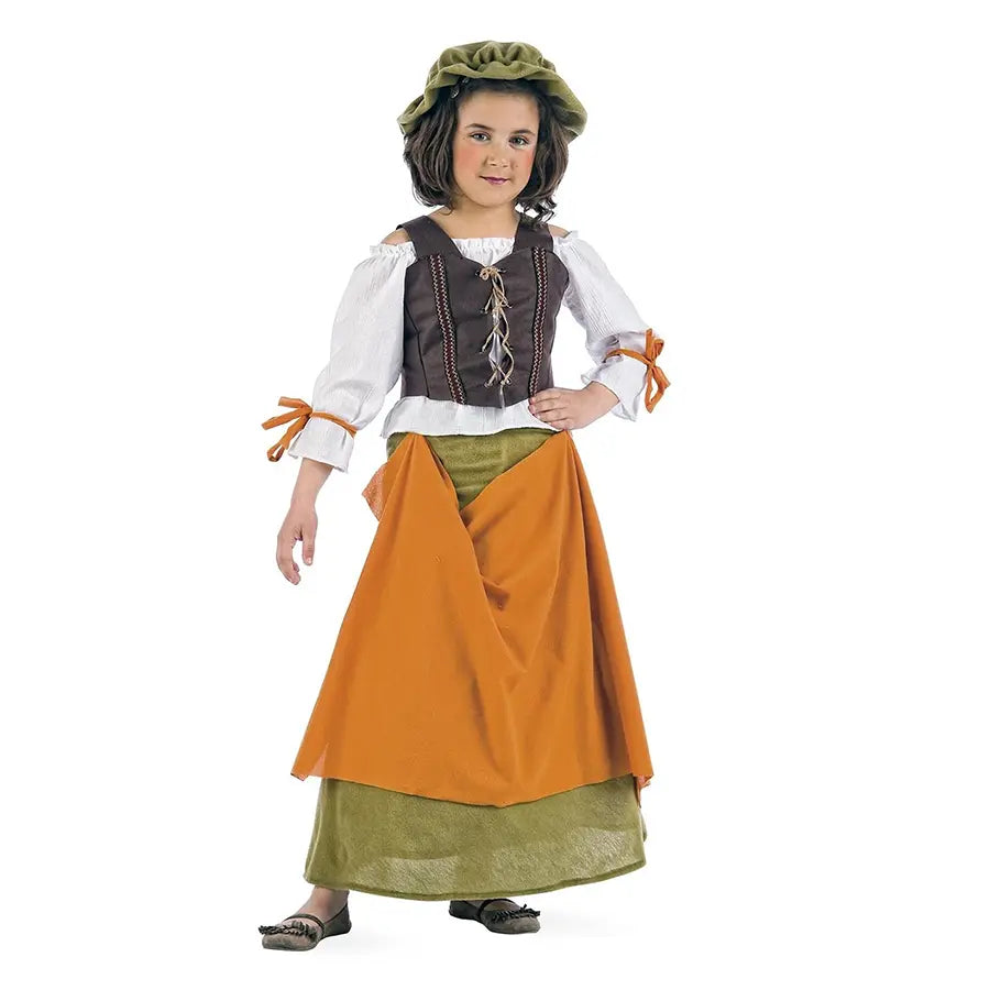 Disfraz Tabernera Medieval Celeste Infantil