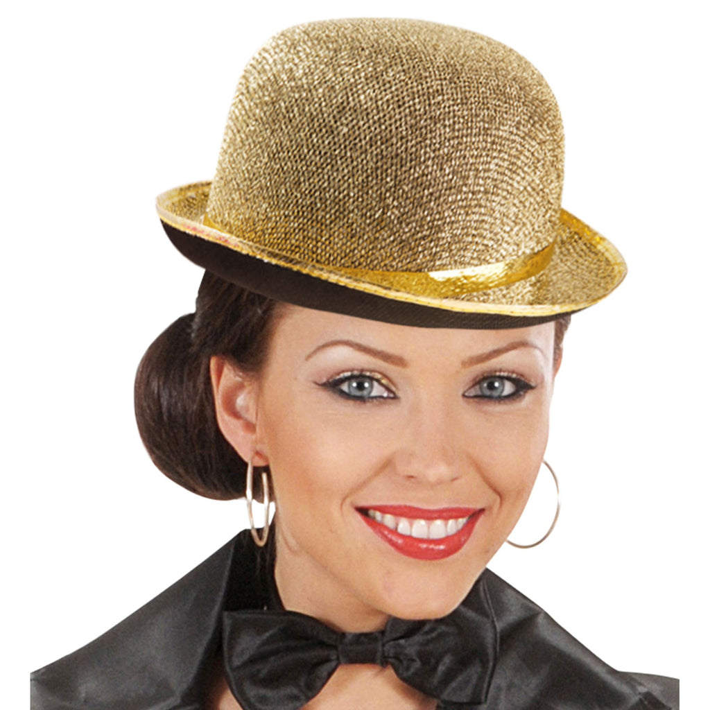 Sombrero Bombín Dorado