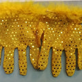 Guantes con Lentejuelas y Plumas