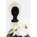 Conjunto Tocado Y Bolso Con Flores