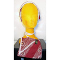 Conjunto Tocado Y Bolso Granate