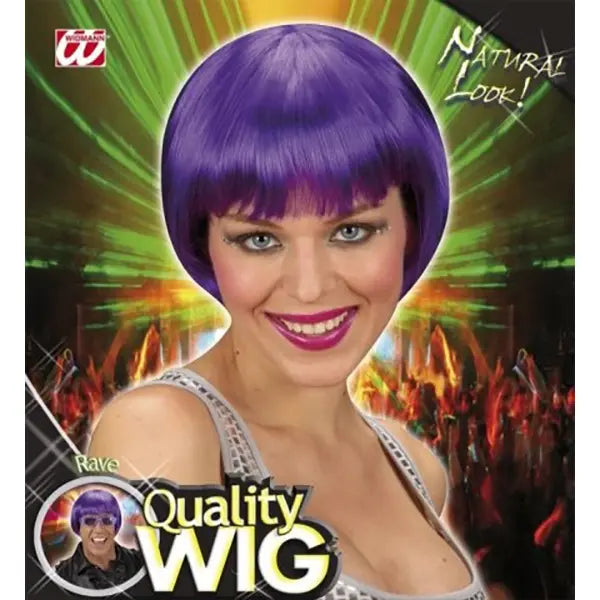 Peluca Rave Violeta – Accesorio de Disfraz
