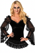 Black Women's Shirt – Elegant Accessory for Costumes